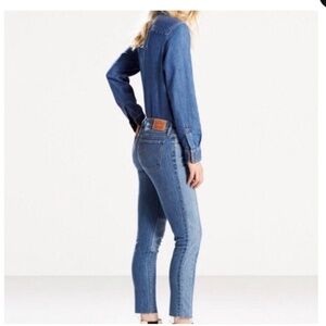 711 skinny jeans Levis size 28 with patchwork‎